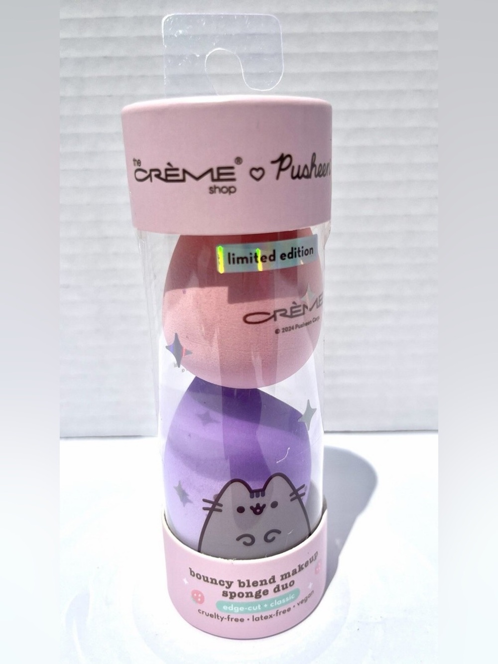 The Crème Shop x Pusheen Pink & Purple Bouncy Blend Makeup Sponge Duo